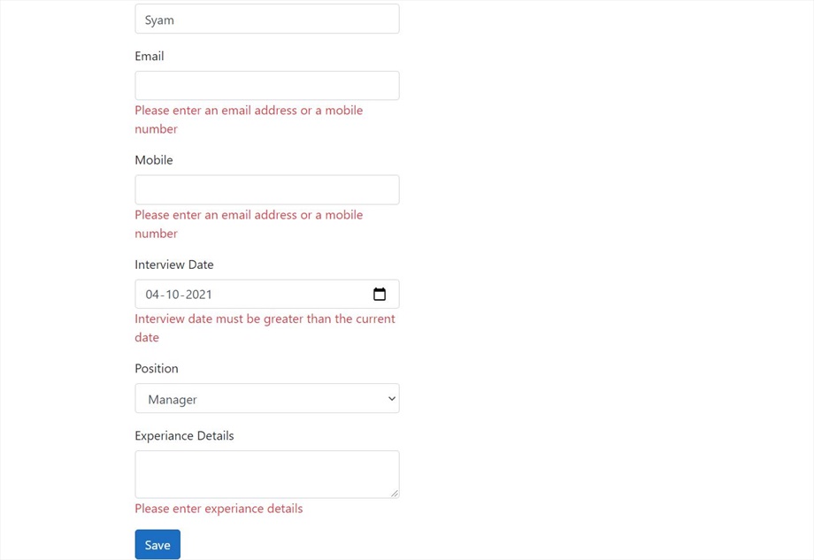 Implementation of custom validation in ASP.NET